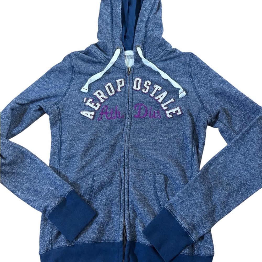 Aeropostale Heather Blue Hoodie with Logo